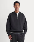 Luxe Fleece Half-Zip Pullover |  Black